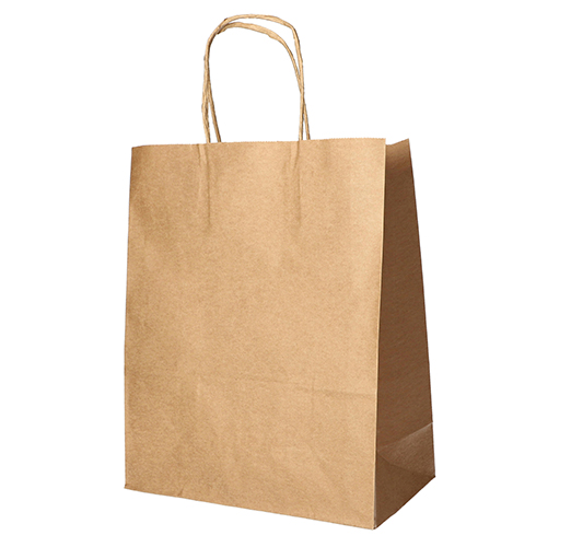2400 Tragetaschen, Papier 44 cm x 32 cm x 17 cm braun mit gedrehtem Tragegriff