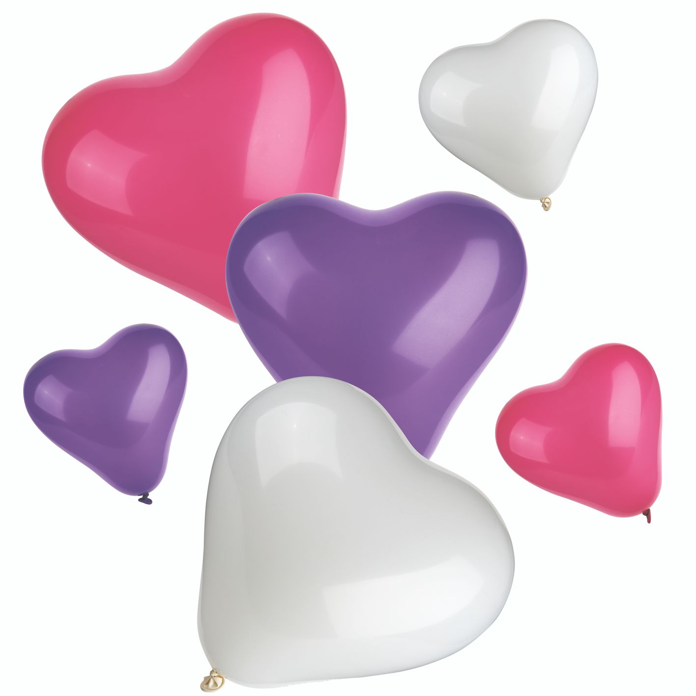 144 Luftballons farbig sortiert "Heart" small + medium