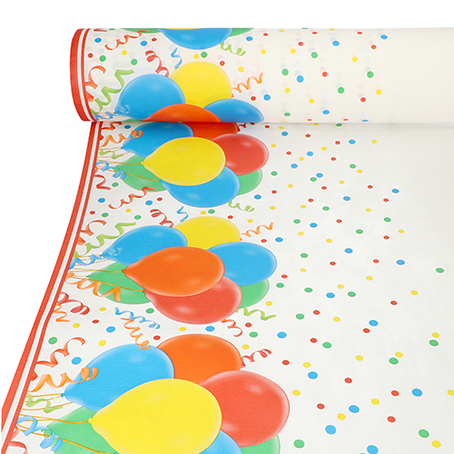 2 Tischdecke, stoffähnlich, Vlies "soft selection plus" 40 m x 1,18 m "Lucky Balloons"