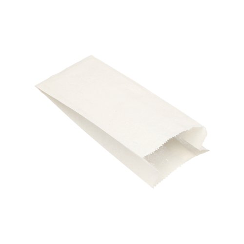 112000 Papierfaltenbeutel, Cellulose, gefädelt 24 cm x 11 cm x 6 cm weiss Füllinhalt 1 kg