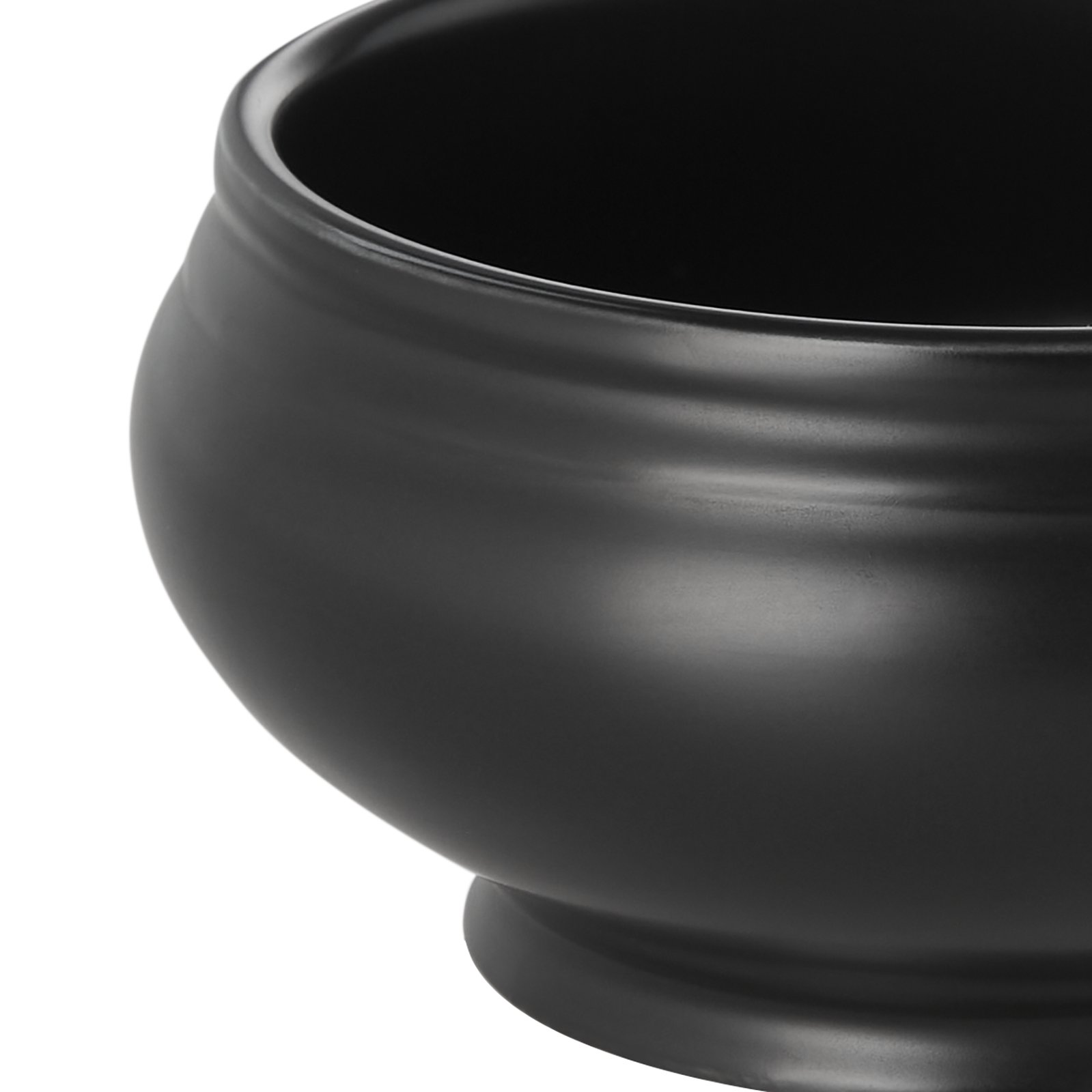 Terrine, 0,5 ltr., Ø 12,5 cm, schwarz matt, Porzellan