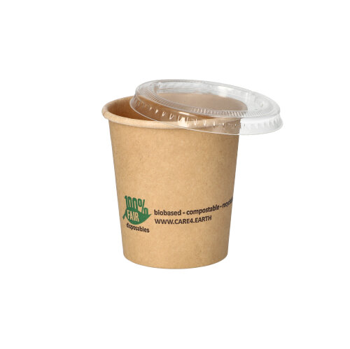 50 Portionsbecher, Pappe 120 ml Ø 6 cm · 6,6 cm braun 29000 Portionsbecher, Pappe 120 ml Ø 6 cm · 6,6 cm braun