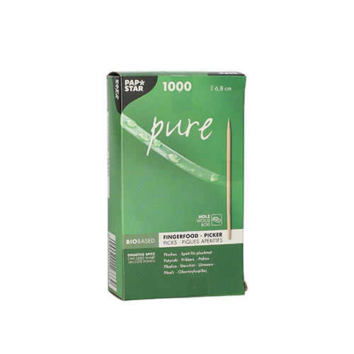 1000 Fingerfood - Picker "pure" 6,8 cm einseitig spitz 1600000 Fingerfood - Picker "pure" 6,8 cm einseitig spitz