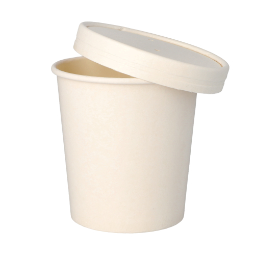 5500 Suppenbecher, Pappe "To Go" rund 470 ml Ø 9,9 cm · 9,9 cm weiss