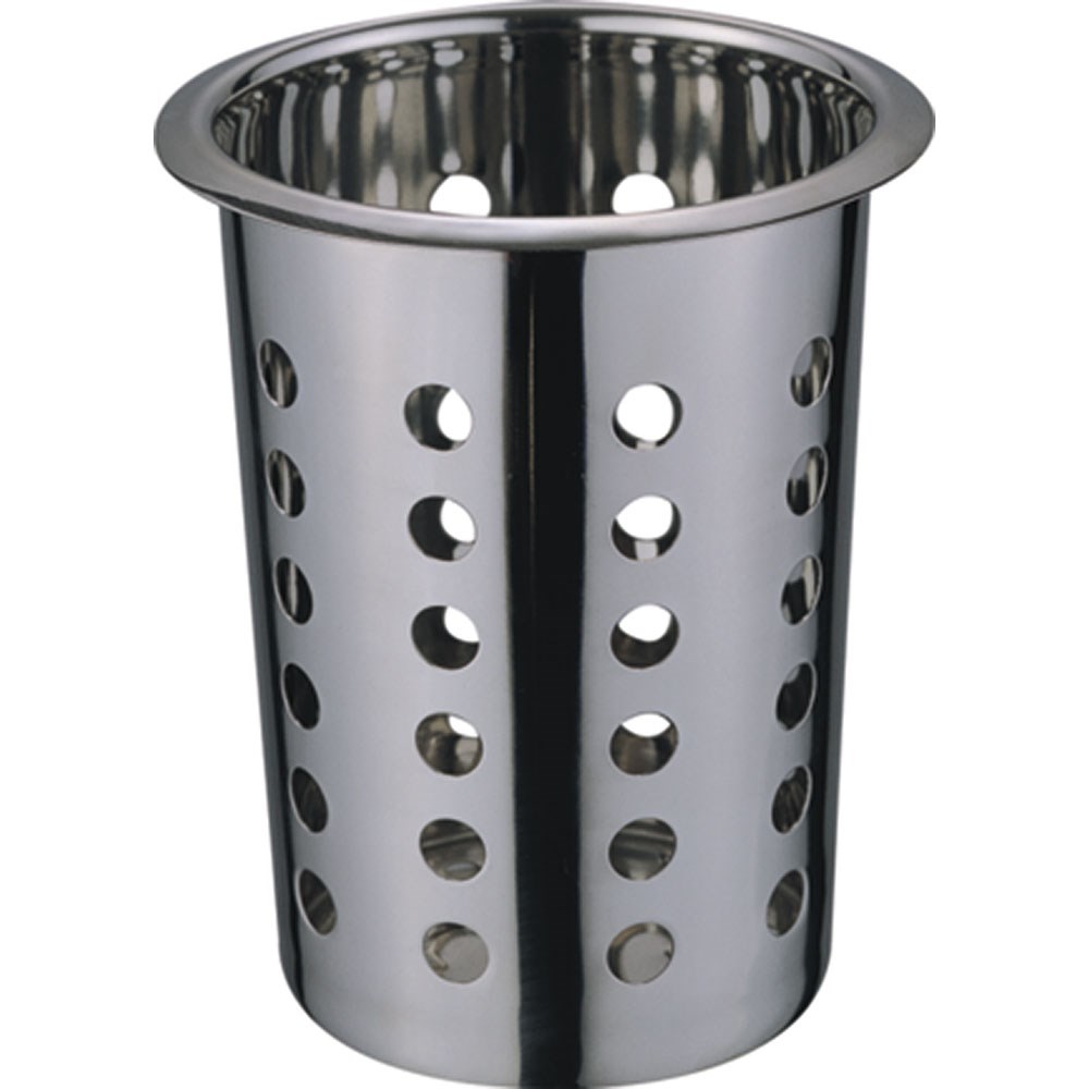 Edelstahl Besteckköcher von Stalgast, gelocht