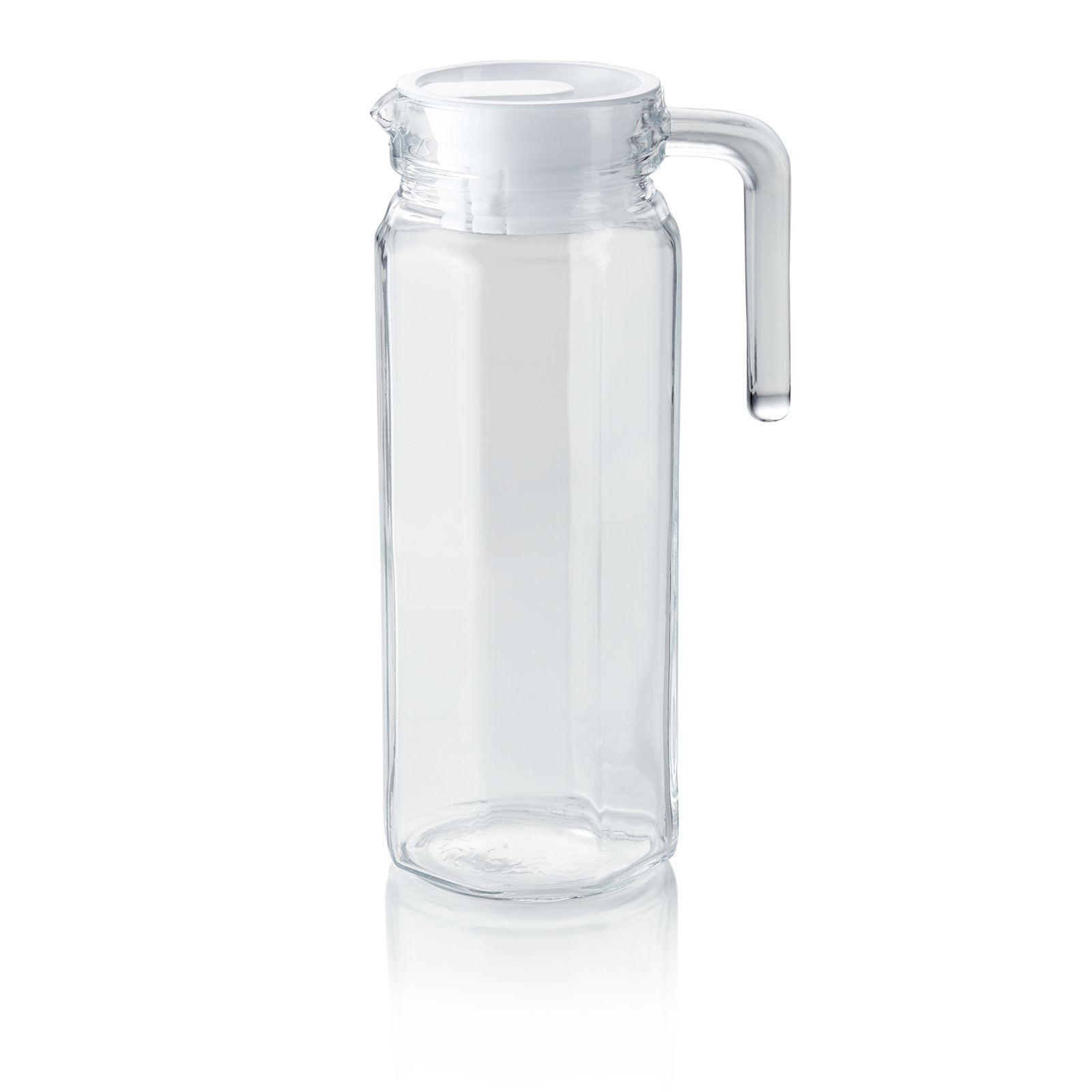 Krug mit Kunststoffdeckel, 1 ltr., Ø 8,3 cm, (H) 26 cm