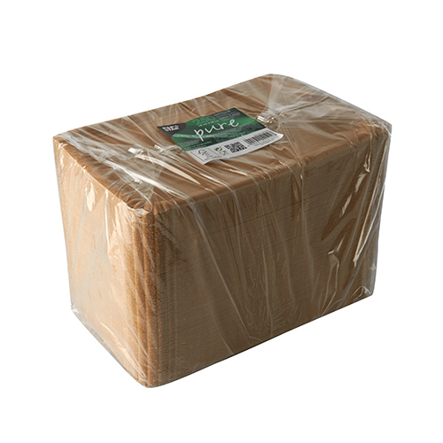 250 Teller, Pappe "pure" eckig 18 cm x 26 cm braun 20000 Teller, Pappe "pure" eckig 18 cm x 26 cm braun