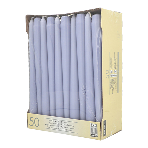 100 Leuchterkerzen Ø 2,2 cm · 25 cm flieder 7200 Leuchterkerzen Ø 2,2 cm · 25 cm flieder