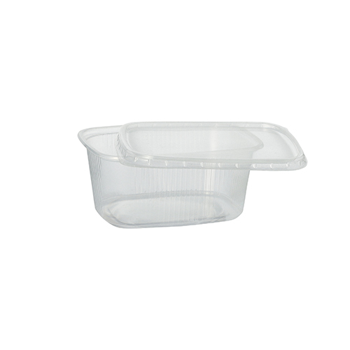 24000 Verpackungsbecher, PP eckig 250 ml 4,9 cm x 8,1 cm x 10,8 cm transparent