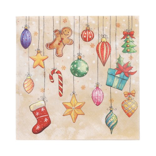 20 Servietten, 3-lagig 1/4-Falz 33 cm x 33 cm "X-Mas Decoration" 21600 Servietten, 3-lagig 1/4-Falz 33 cm x 33 cm "X-Mas Decoration"