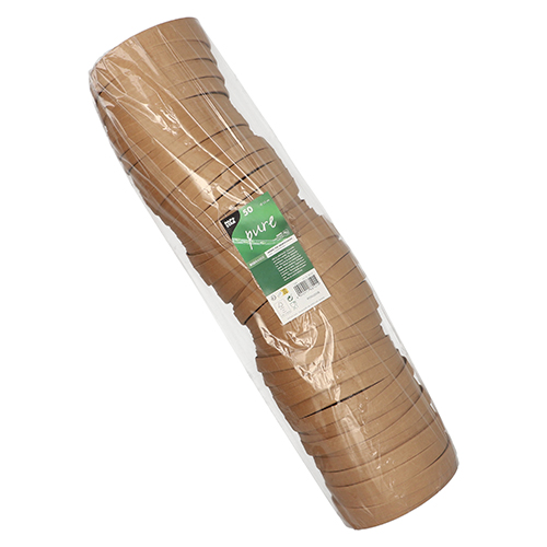 1800 Deckel für Salatschalen, Pappe "pure" rund Ø 15 cm braun