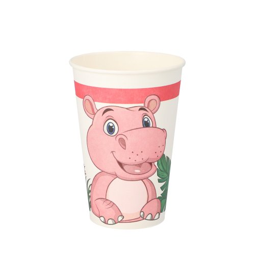 10080 Trinkbecher, Pappe 0,2 l Ø 7 cm · 9,7 cm "Jungle"