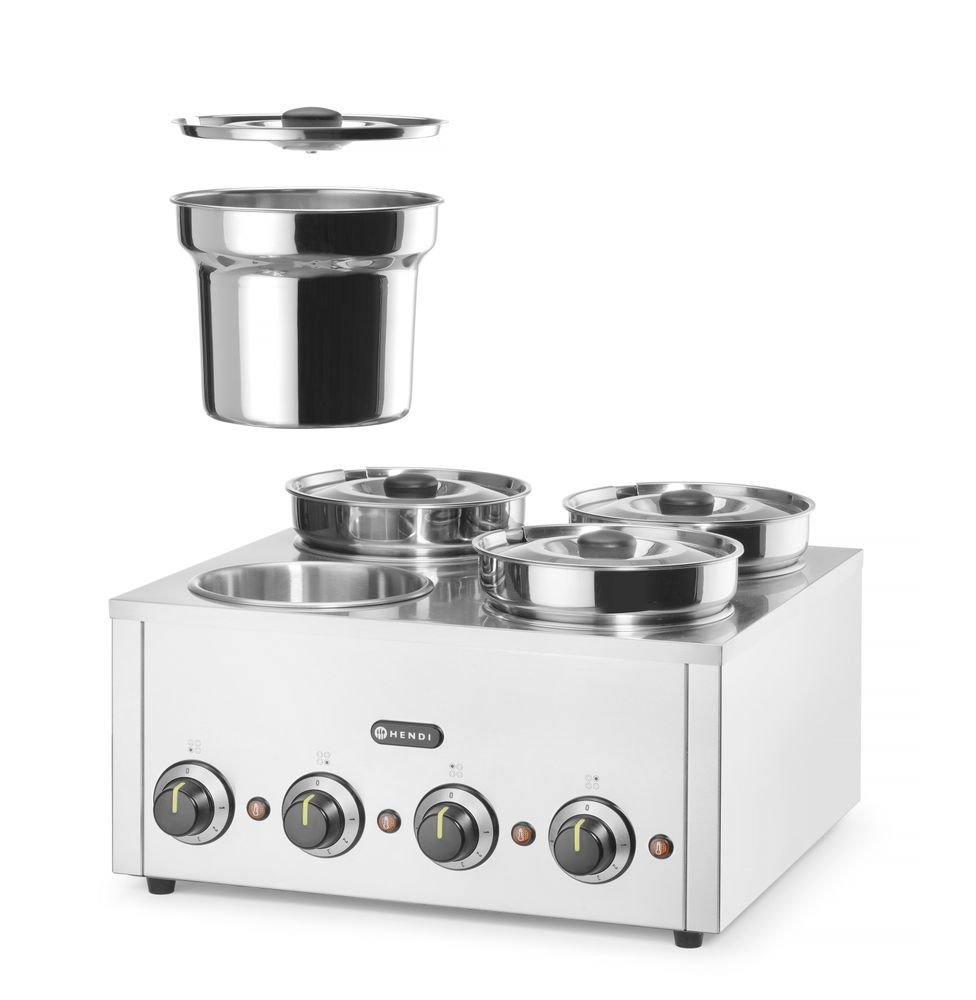 Thermosystem, vierfach, HENDI, 16L, 220-240V/800W, 506x509x(H)298mm