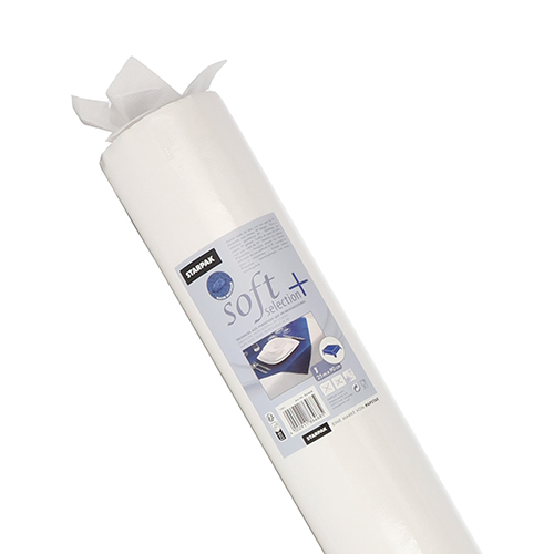 48 Tischdecke, stoffähnlich, Vlies "soft selection plus" 25 m x 0,9 m ! weiss