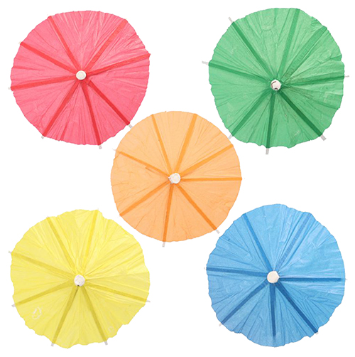 103680 Deko-Picker 10 cm farbig sortiert "Eisschirmchen uni"