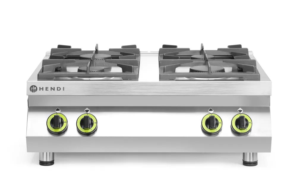 Gasherd Kitchen Line - 4 Kochfelder, Table-Top, Kitchen Line, 19kW, 800x700x(H)310mm Gasherd Kitchen Line - 4 Kochfelder, Table-Top, Kitchen Line, 19kW, 800x700x(H)310mm