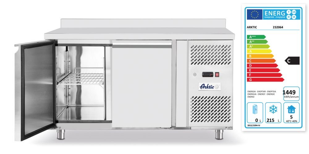 Tiefkühltisch, zweitürig Profi Line 280 L, Arktic, Profi Line, GN 1/1, 280L, 230V/600W, 1360x700x(H)910mm