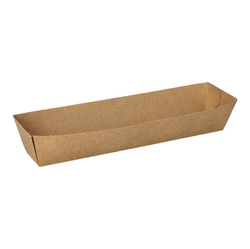 14000 Snacktrays, Pappe "pure" 3 cm x 3,3 cm x 18,5 cm braun