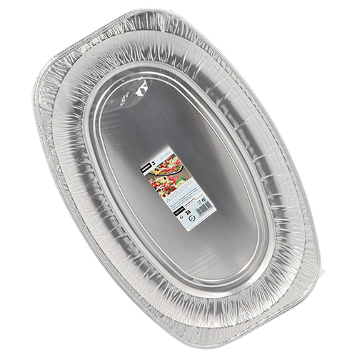 720 Servierplatten, Alu oval 54,7 cm x 35,8 cm