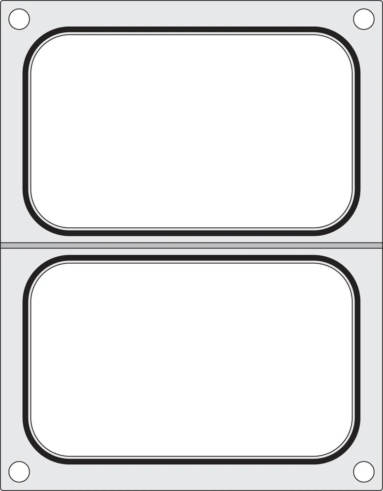 Matrize für Versiegelungsmaschine, zwei Behälter (178x113 mm) Matrize für Versiegelungsmaschine, zwei Behälter (178x113 mm)