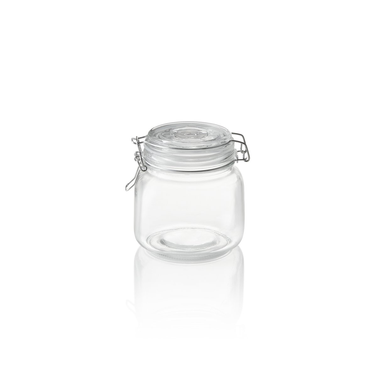 Vorratsglas, 0,65 ltr., Ø 9 cm, Höhe 12 cm, Glas, Edelstahl, Silikon Vorratsglas, 0,65 ltr., Ø 9 cm, Höhe 12 cm, Glas, Edelstahl, Silikon