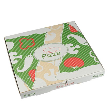 1800 Pizzakartons, Cellulose "pure" eckig 33 cm x 33 cm x 3 cm