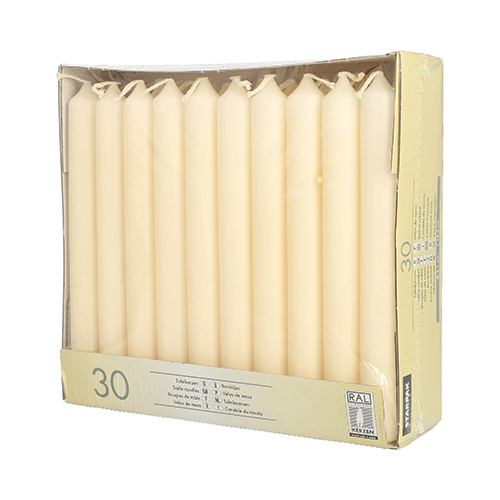 6240 Tafelkerzen Ø 2,1 cm · 19,6 cm creme