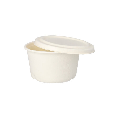 50 Suppenbecher, Zuckerrohr "pure" 350 ml Ø 10 cm · 6,4 cm weiss 6000 Suppenbecher, Zuckerrohr "pure" 350 ml Ø 10 cm · 6,4 cm weiss