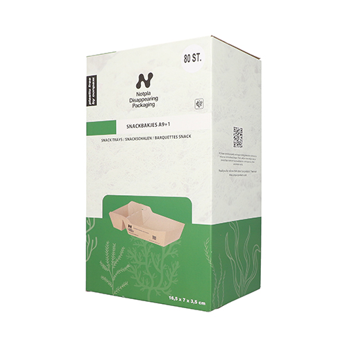 80 Snacktrays, Pappe "NOTPLA" 3,5 cm x 7 cm x 16,5 cm braun 5760 Snacktrays, Pappe "NOTPLA" 3,5 cm x 7 cm x 16,5 cm braun