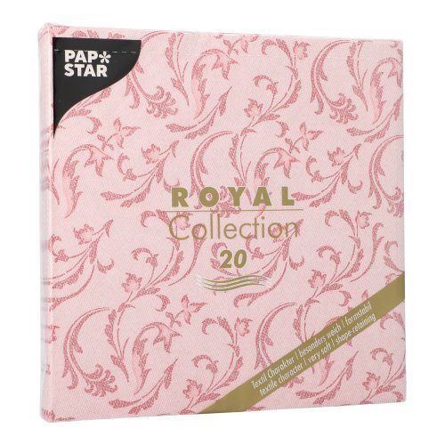 12000 Servietten "ROYAL Collection" 1/4-Falz 40 cm x 40 cm bordeaux "Damascato"