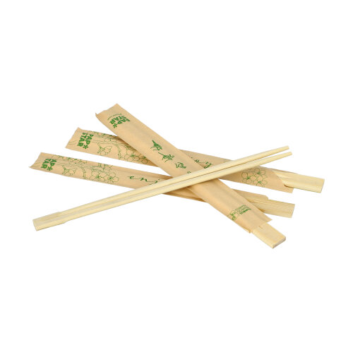 40000 Paar Essstäbchen Bambus "pure" 21 cm einzeln gehüllt
