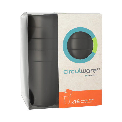 Circulware by Haval Mehrweg-Trinkbecher PP rund 0,4 l Ø 8 cm · 13 cm schwarz Circulware by Haval Mehrweg-Trinkbecher PP rund 0,4 l Ø 8 cm · 13 cm schwarz