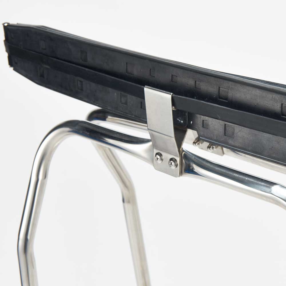 Rollbarer Müllsackständer mit Fußbedienung, Edelstahl