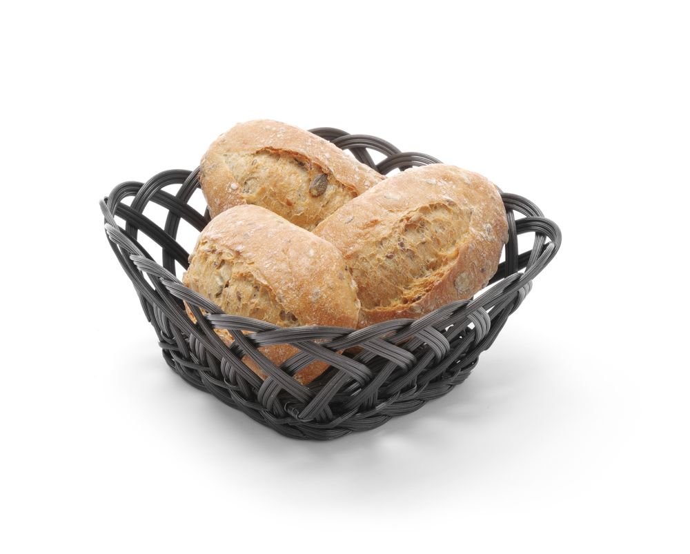Körbe mit gewebtem Rand, HENDI, oval, Schwarz, 320x230x(H)55mm