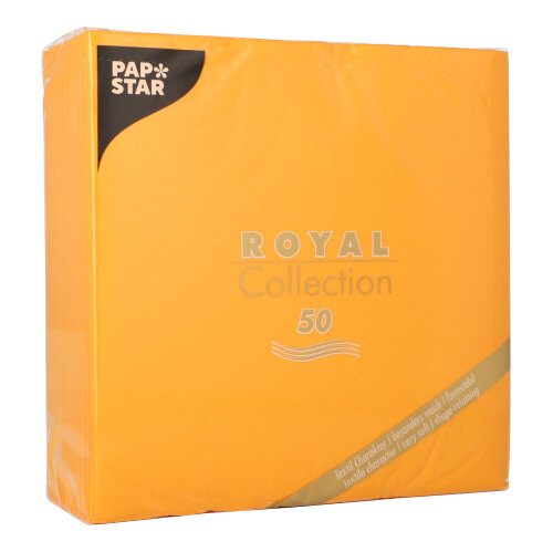 250 Servietten "ROYAL Collection" 1/4-Falz 40 cm x 40 cm orange 12500 Servietten "ROYAL Collection" 1/4-Falz 40 cm x 40 cm orange