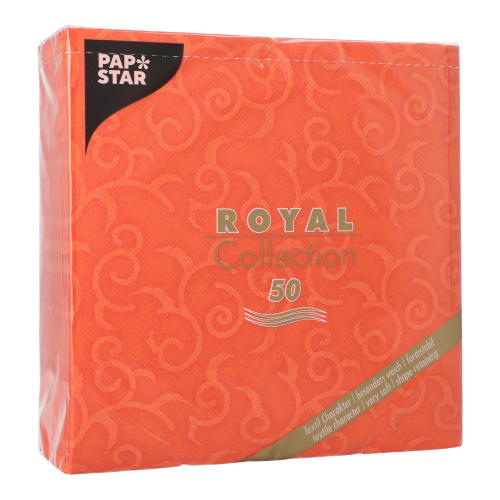 12500 Servietten "ROYAL Collection" 1/4-Falz 40 cm x 40 cm nektarine "Casali"