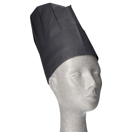 WORK-INN/-PS Kochmützen, Krepp 23 cm x 27,7 cm schwarz "Provence" Größenverstellbar WORK-INN/-PS Kochmützen, Krepp 23 cm x 27,7 cm schwarz "Provence" Größenverstellbar