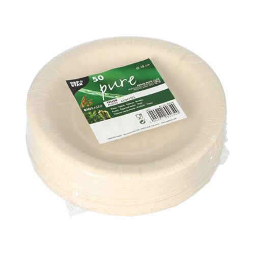 50 Teller, Agrarreste "pure" rund Ø 18 cm weiss 20000 Teller, Agrarreste "pure" rund Ø 18 cm weiss