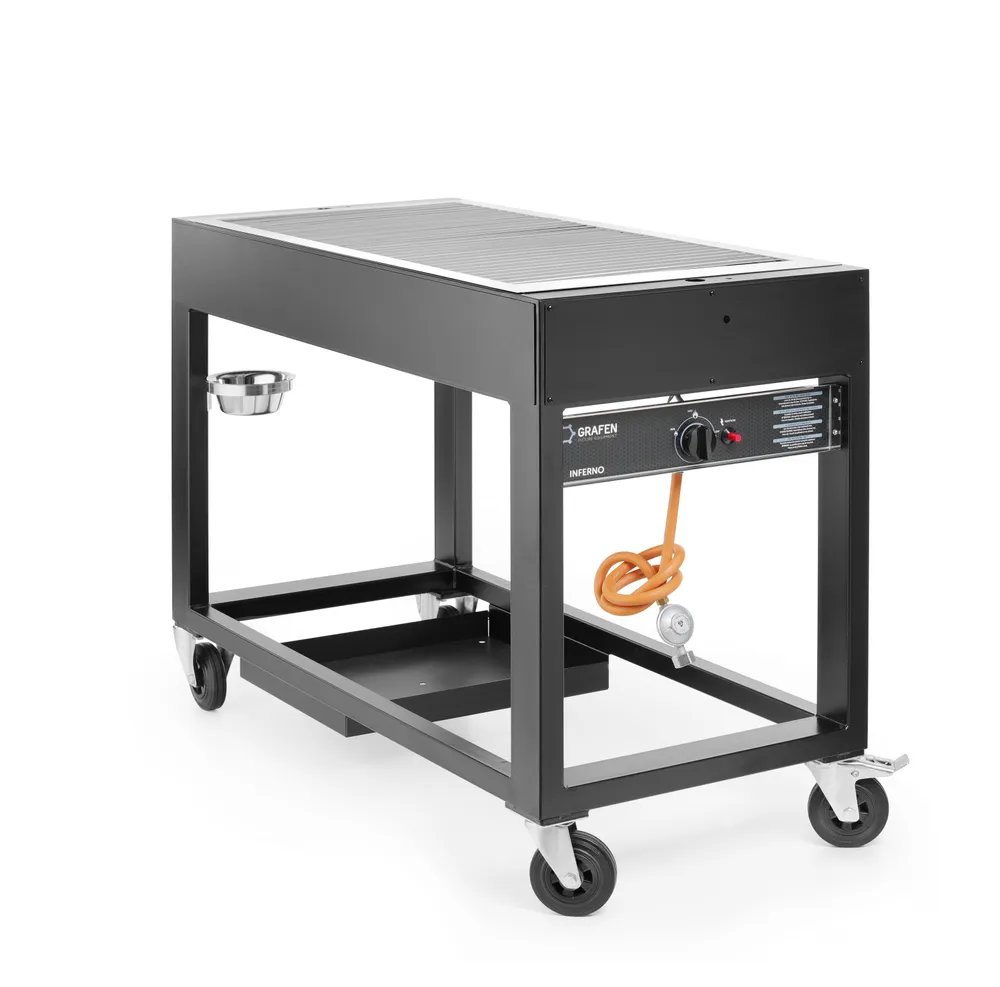 Gasgrill Tampa, Schwarz, 10kW, 1260x580x(H)900mm