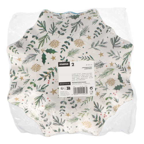 2 Präsentierschalen-Weihnachten Ø 28 cm "verschiedene Weihnachtsdekore" Stern 2400 Präsentierschalen-Weihnachten Ø 28 cm "verschiedene Weihnachtsdekore" Stern