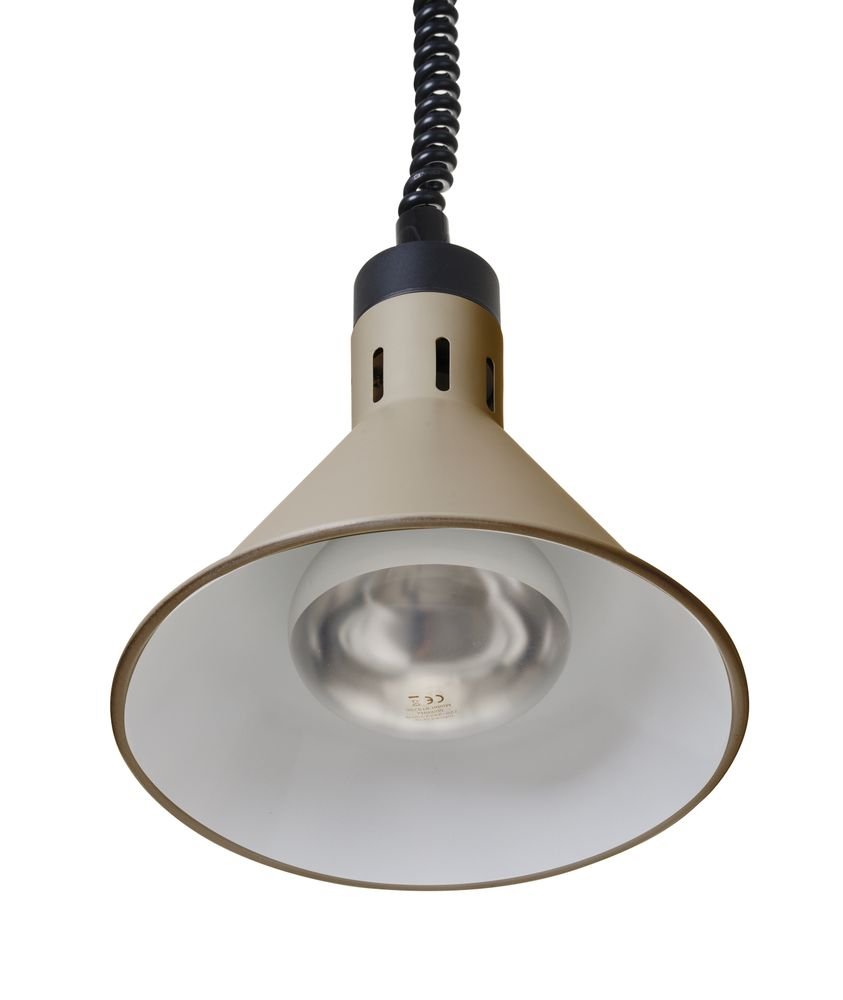 Höhenverstellbare Wärmelampe konisch, Beige, 230V/250W, ⌀275x(H)250mm