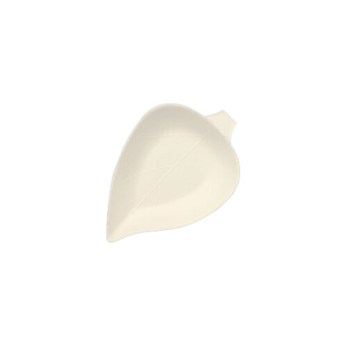 36000 Fingerfood - Teller, Zuckerrohr "pure" 8 cm x 6 cm weiss "Leaf"