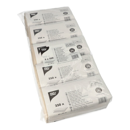 80000 Blatt Handtuchpapier V-Falz 23 cm x 25 cm natur Zick Zack, 1-lagig