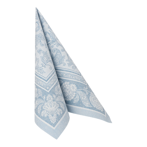 50 Servietten "ROYAL Collection" 1/4-Falz 40 cm x 40 cm arktikblau "Ornaments" 12500 Servietten "ROYAL Collection" 1/4-Falz 40 cm x 40 cm arktikblau "Ornaments"