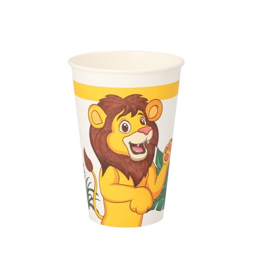 10080 Trinkbecher, Pappe 0,2 l Ø 7 cm · 9,7 cm "Jungle"