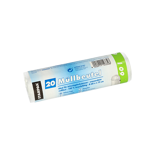 50000 Müllbeutel, HDPE 60 l 72 cm x 60 cm transparent