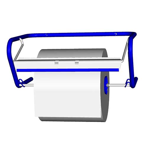 2 Wandhalter für Putzrollen 33,5 cm x 23,5 cm x 52,5 cm blau für Putzrollen
