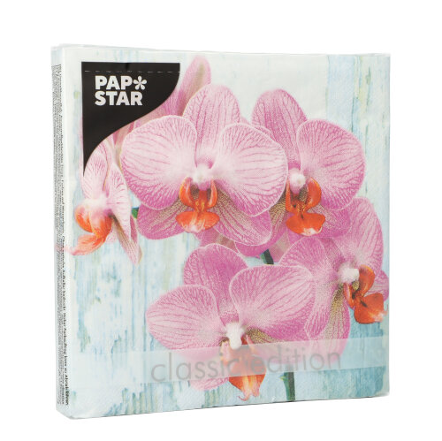 22800 Servietten, 3-lagig 1/4-Falz 33 cm x 33 cm "Phalaenopsis"