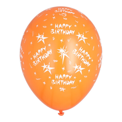 120 Luftballons Ø 29 cm farbig sortiert "Happy Birthday" 10 Luftballons Ø 29 cm farbig sortiert "Happy Birthday"