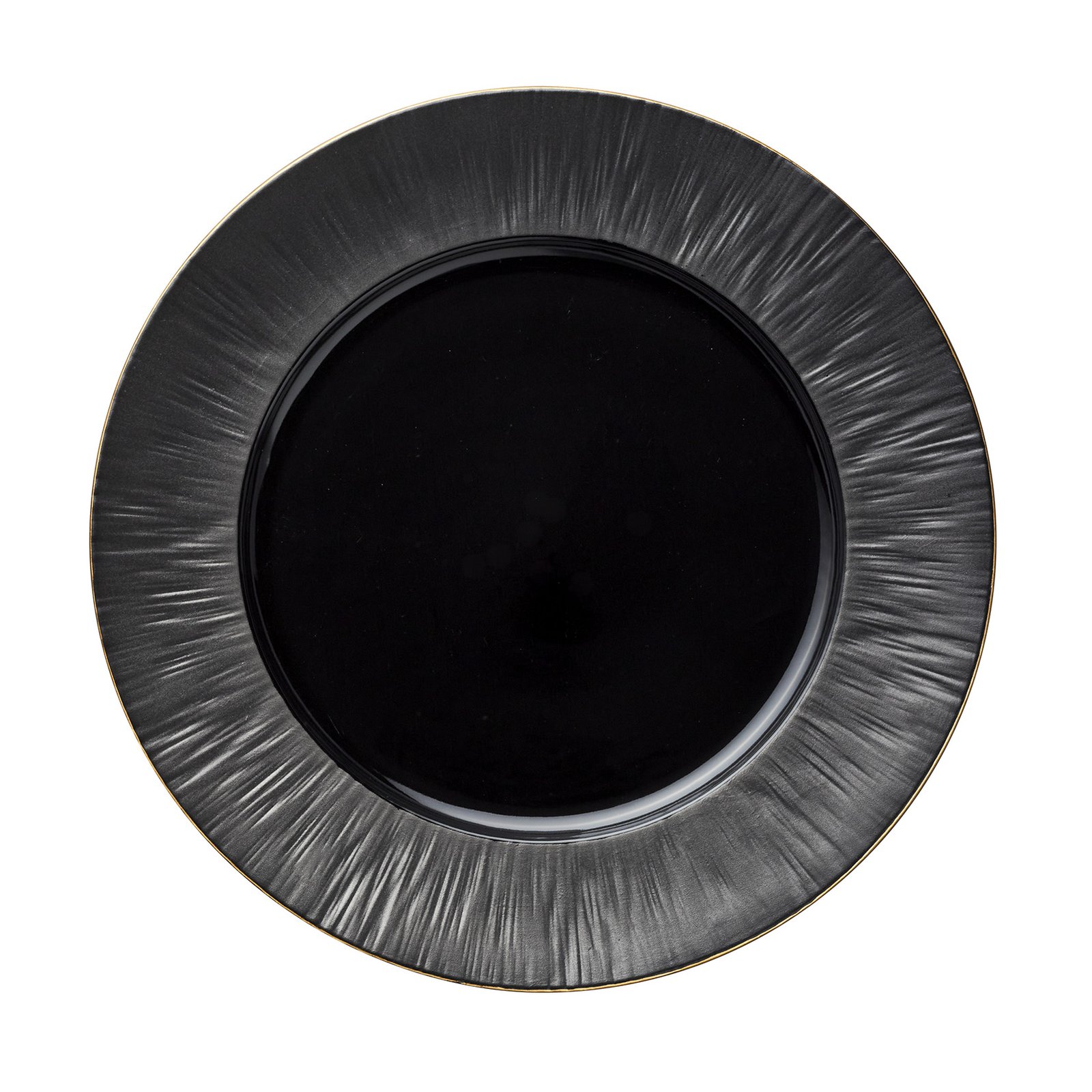 Teller Set MAYA KURO, flach, Ø 30 cm, schwarz